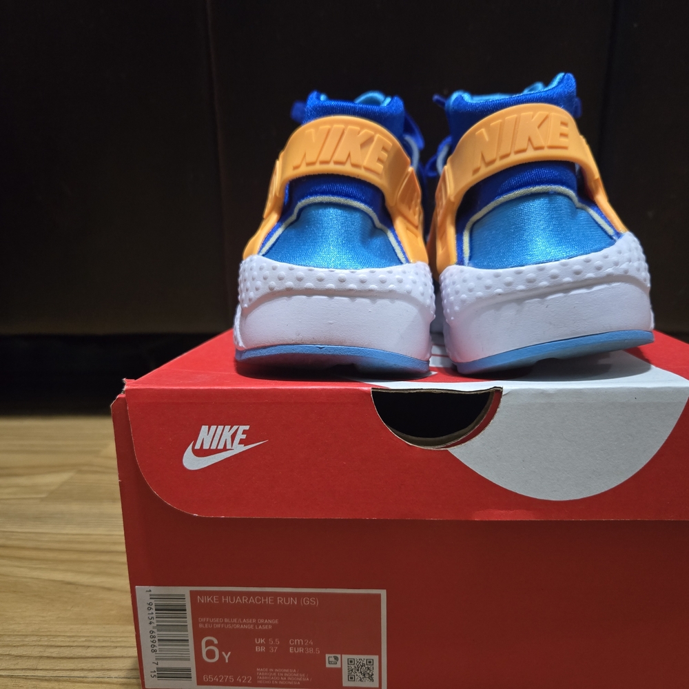 Nike Kids Huarache Run Shoes - Blue and Orange
